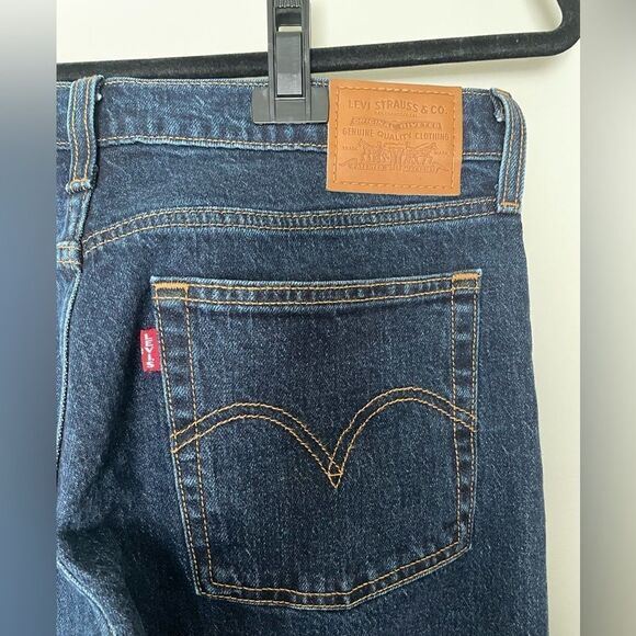 Levi's Women's Premium Denim Wedgie Fit Jeans Size 30 Big E Levi's Dark Wash - Picture 7 of 7